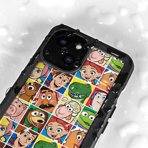 Disney Toy Story Characters Collage faces iPhone 15 Plus Waterproof Case