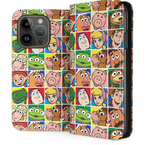 Disney Toy Story Characters Collage faces iPhone 15 Pro Folio Case