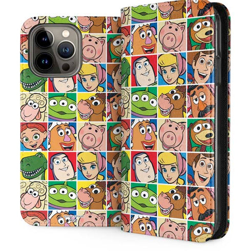 Disney Toy Story Characters Collage faces iPhone 15 Pro Max Folio Case