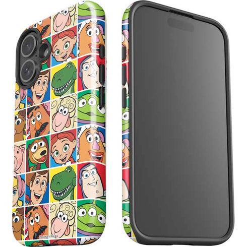 Disney Toy Story Characters Collage faces iPhone 16 Plus Impact Case