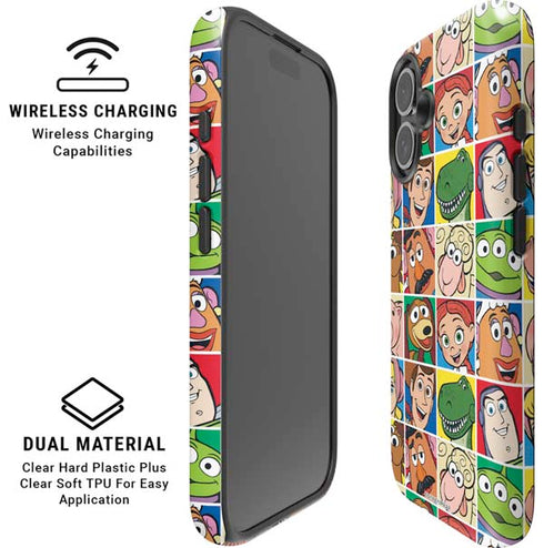 Disney Toy Story Characters Collage faces iPhone 16 Plus Magsafe Impact Case