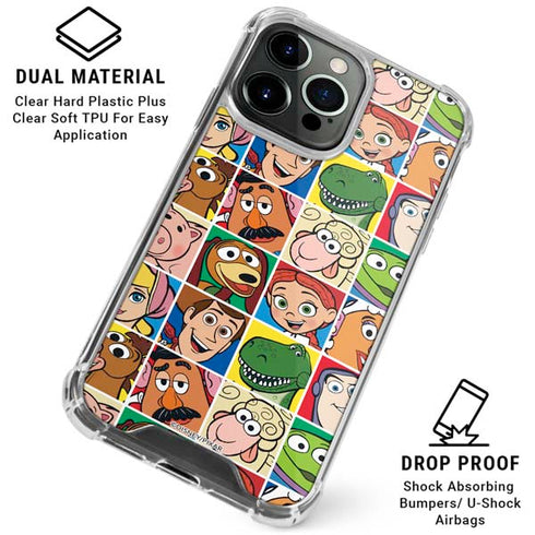 Disney Toy Story Characters Collage faces iPhone 16 Pro Max Clear Case