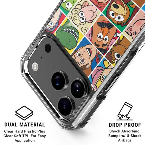 Disney Toy Story Characters Collage faces iPhone 18 Pro Clear Case