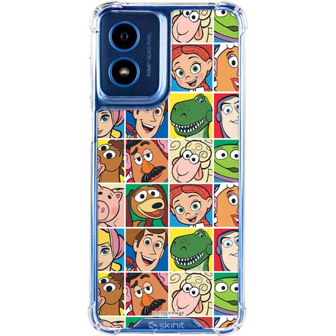 Disney Toy Story Characters Collage faces Moto G 5G (2024) Clear Case