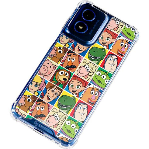 Disney Toy Story Characters Collage faces Moto G Play 4G (2024) Clear Case