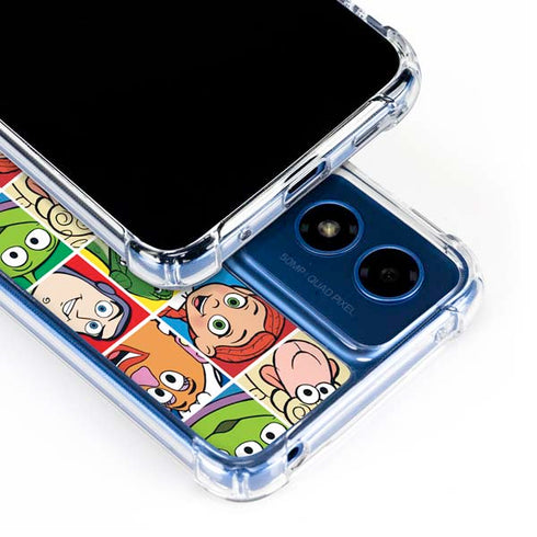 Disney Toy Story Characters Collage faces Moto G Play 4G (2024) Clear Case