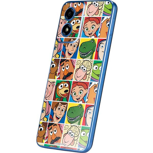 Disney Toy Story Characters Collage faces Moto G Play 4G (2024) Skin