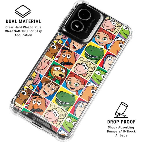 Disney Toy Story Characters Collage faces Moto G Power 5G (2024) Clear Case