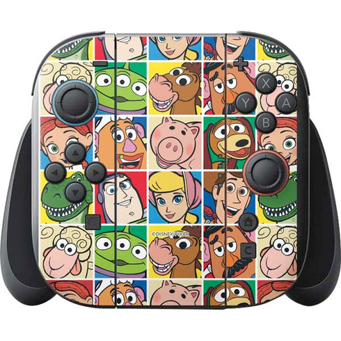 Disney Toy Story Characters Collage faces Nintendo Switch 2 (2025) with Joy-Con Skin