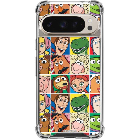 Disney Toy Story Characters Collage faces Pixel 9/9 Pro Clear Case