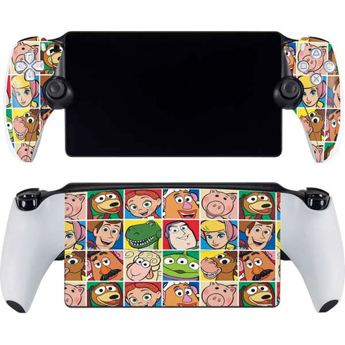 Disney Toy Story Characters Collage faces PlayStation Portal Remote Player Skin