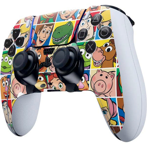 Disney Toy Story Characters Collage faces PS5 DualSense Edge Pro Controller Skin