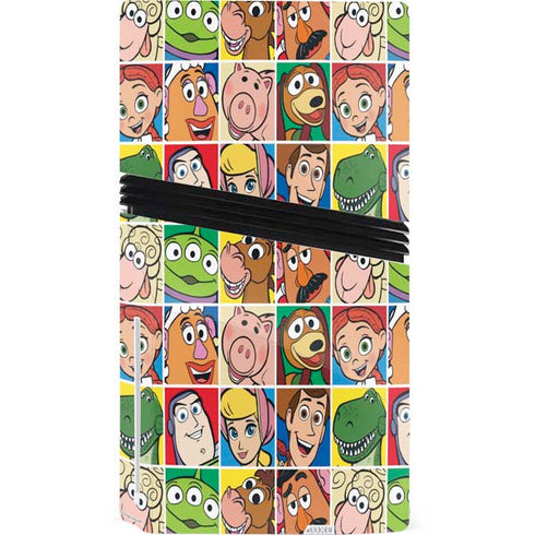 Disney Toy Story Characters Collage faces PS5 Pro Disk Bundle Skin