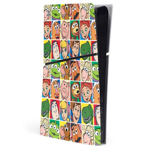 Disney Toy Story Characters Collage faces PS5 Slim Digital Edition Console Skin