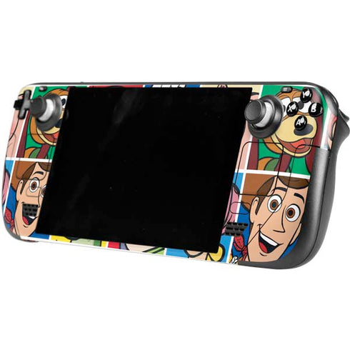 Disney Toy Story Characters Collage faces Steam Deck Handheld Gaming Computer OLED Skin
