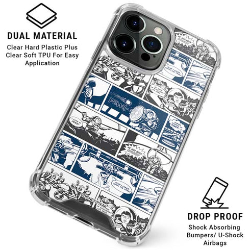Disney Toy Story Comic Strip iPhone 16 Pro Max Clear Case