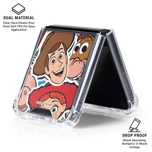 Disney Toy Story Collages Portrait Galaxy Z Flip6 Clear Case