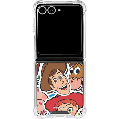 Disney Toy Story Collages Portrait Galaxy Z Flip7 Clear Case