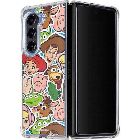 Disney Toy Story Collages Portrait Galaxy Z Fold5 5G Clear Case