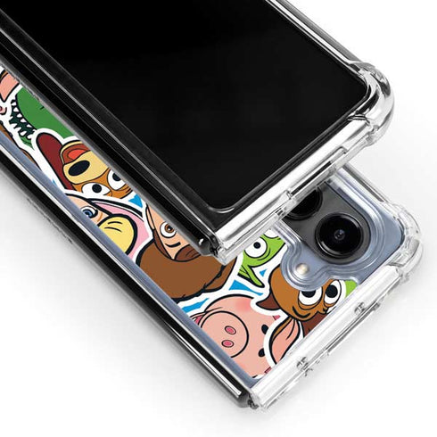 Disney Toy Story Collages Portrait Galaxy Z Fold5 5G Clear Case