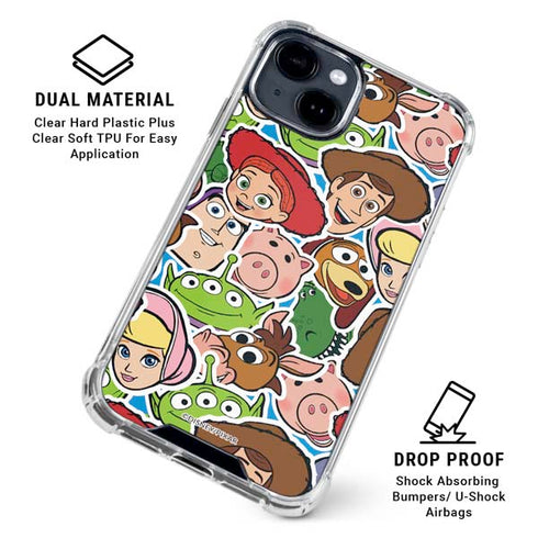 Disney Toy Story Collages Portrait iPhone 15 Clear Case