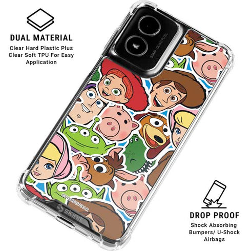 Disney Toy Story Collages Portrait Moto G Power 5G (2024) Clear Case