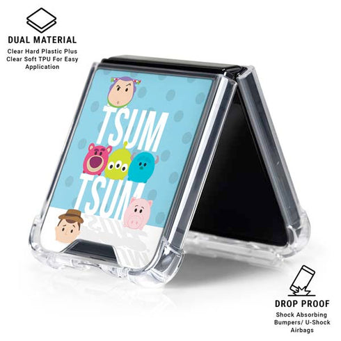 Disney Tsum Tsum Toy Story charcaters Galaxy Z Flip6 Clear Case