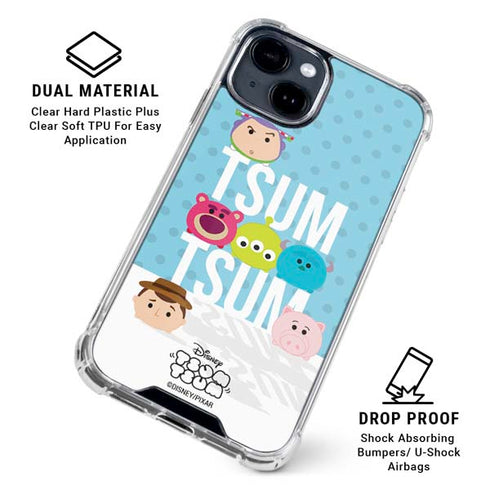 Disney Tsum Tsum Toy Story charcaters iPhone 15 Clear Case