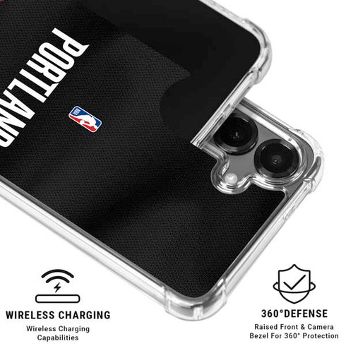 NBA Portland Trail Blazers Jersey Galaxy S26 Plus Clear Case