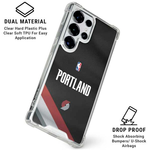 NBA Portland Trail Blazers Jersey Galaxy S26 Ultra Clear Case