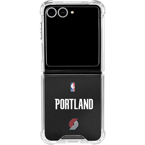 NBA Portland Trail Blazers Jersey Galaxy Z Flip7 Clear Case