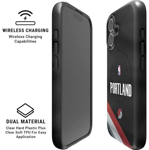 NBA Portland Trail Blazers Jersey iPhone 16 Plus Magsafe Impact Case