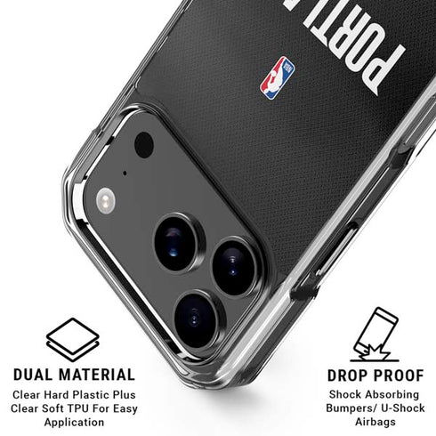 NBA Portland Trail Blazers Jersey iPhone 18 Pro Clear Case
