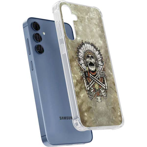 Liquid Blue Tribal Beats Galaxy A55 5G Clear Case