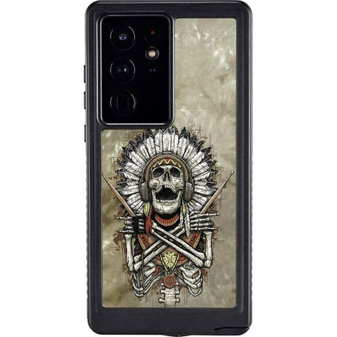 Liquid Blue Tribal Beats Galaxy S24 Ultra Waterproof Case