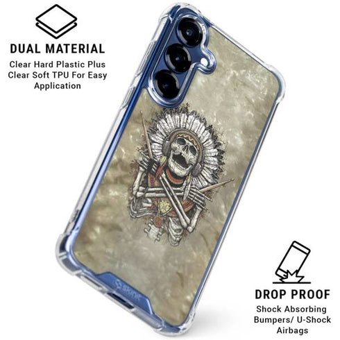 Liquid Blue Tribal Beats Galaxy S25 Plus Clear Case