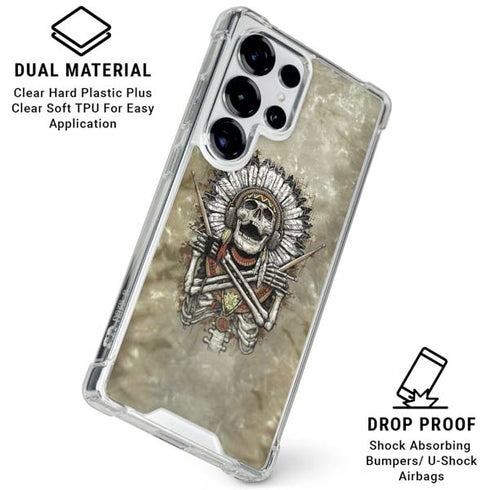 Liquid Blue Tribal Beats Galaxy S25 Ultra Clear Case