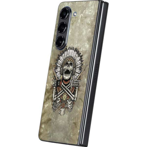 Liquid Blue Tribal Beats Galaxy Z Fold5 5G Skin