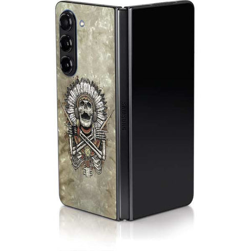 Liquid Blue Tribal Beats Galaxy Z Fold5 5G Skin