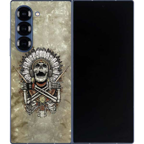 Liquid Blue Tribal Beats Galaxy Z Fold6 Skin