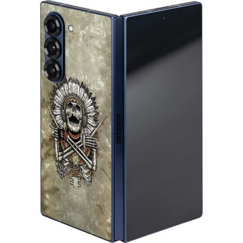 Liquid Blue Tribal Beats Galaxy Z Fold6 Skin