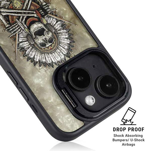 Liquid Blue Tribal Beats iPhone 14 Plus Kickstand Case
