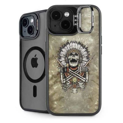 Liquid Blue Tribal Beats iPhone 15 Plus Kickstand Case