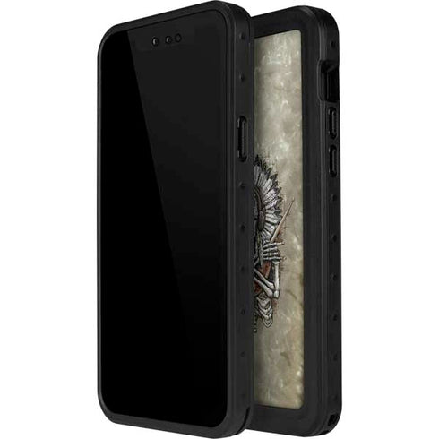 Liquid Blue Tribal Beats iPhone 15 Pro Waterproof Case