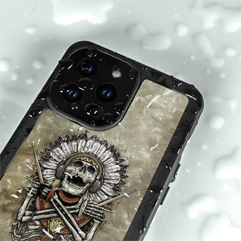 Liquid Blue Tribal Beats iPhone 15 Pro Waterproof Case