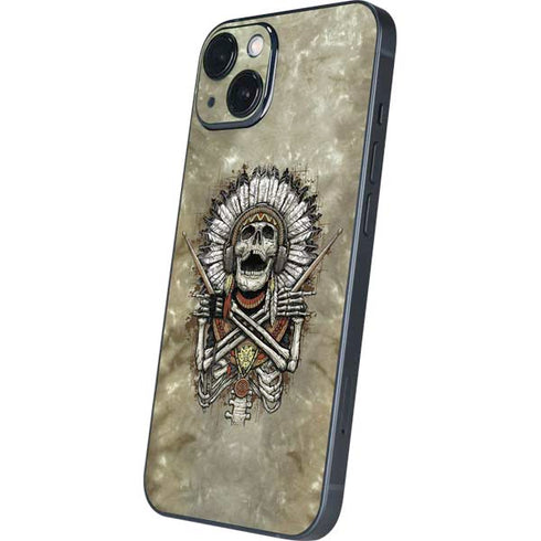 Liquid Blue Tribal Beats iPhone 15 Skin