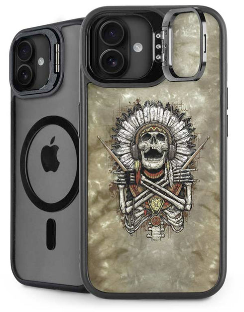 Liquid Blue Tribal Beats iPhone 16 Kickstand Case