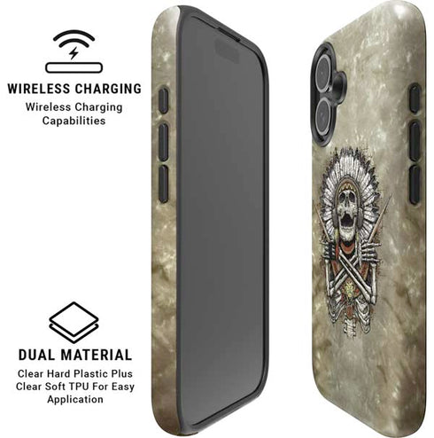 Liquid Blue Tribal Beats iPhone 16 Magsafe Impact Case