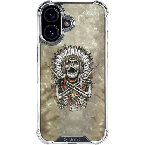 Liquid Blue Tribal Beats iPhone 16 Plus Clear Case
