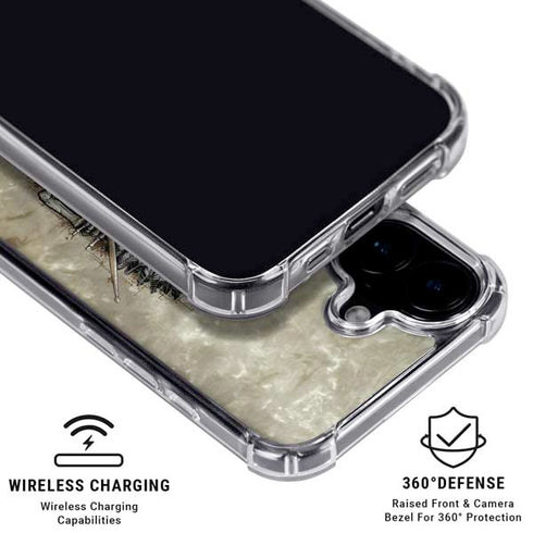 Liquid Blue Tribal Beats iPhone 16 Plus Clear Case